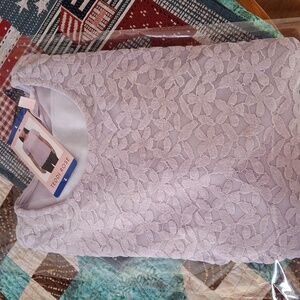 Teddi Rose Lace Top Lilac Lavendar Purple Women's Sz Large 2 Avail Lined NWT